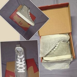 Kids Gray High-Top Boots